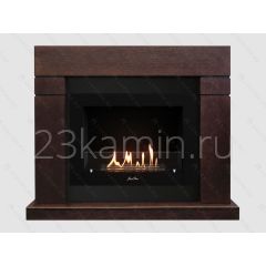 Каминный портал Тоби 1200 с биокамином Lux Fire Фаер Бокс 2-25.5 темный орех